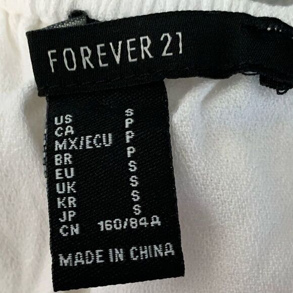 FOREVER 21 women’s smocked body con white dress sz S - Picture 6 of 6